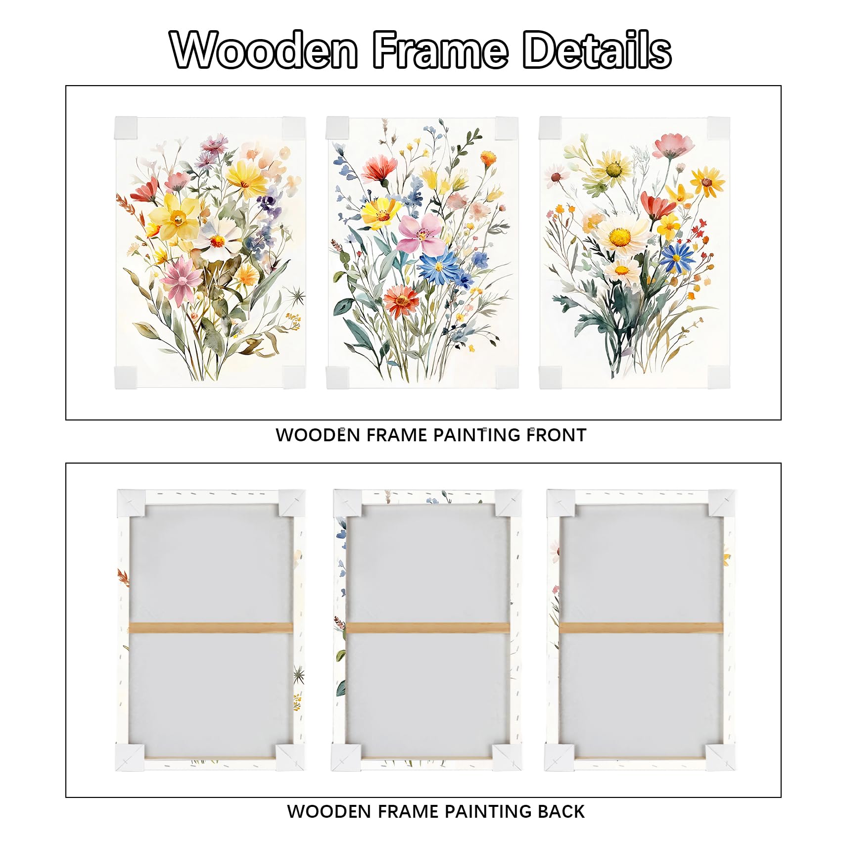 3 Pcs Wooden Framed Canvas Wall Art Set Bohemian Sage Green Canvas Prints Poster Geometric Line Beige Green Pictures for Living Room Bedroom Dinning Room Hallway Stairs Wall Decor 30x40cm x3pcs — view 373