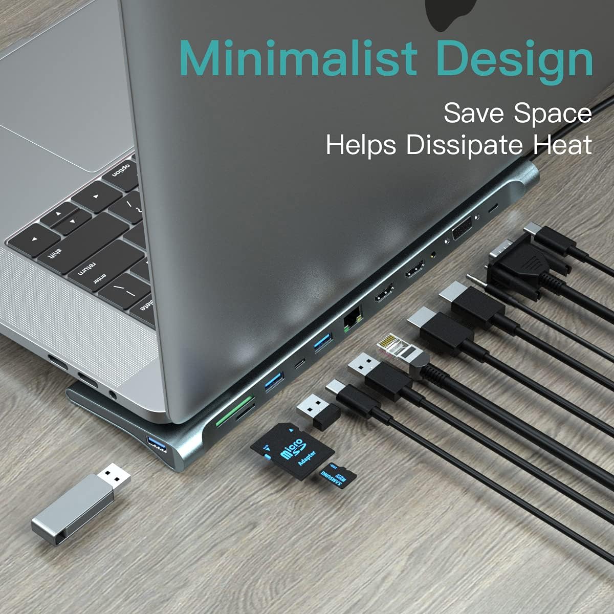 Hub Under Computer PWAYTEK 12-in-1 USB-C Hub Instruction Manual