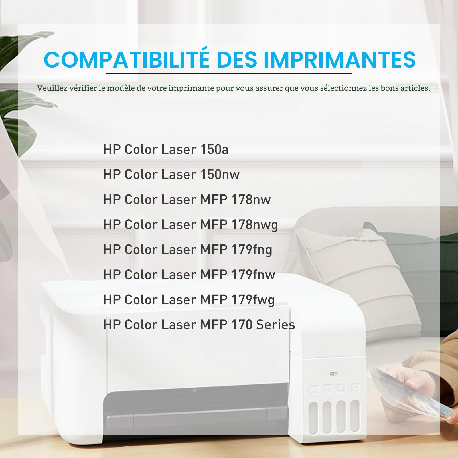 BAISINE 120A Tambour Compatible avec HP 120A W1120A Tambour pour HP Color Laser MFP 178nwg 179fwg 178nw 179fng 179fnw, Color Laser 150a 150nw
