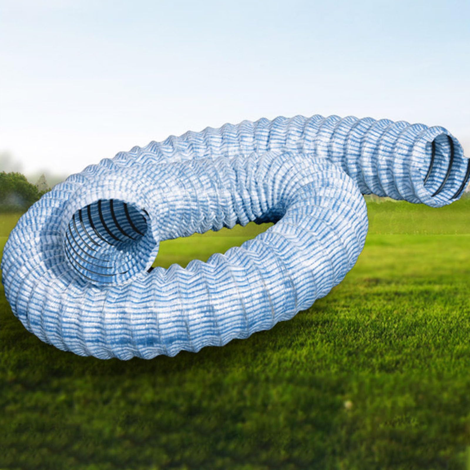 French Drain Pipe, 3 Inch Underground Drainage System, Flexible Permeable Pipe with Steel Wire Reinforcement for Civil Engineering, 1.5m Length