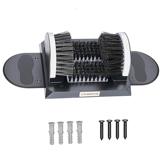 Adjustable Width Boot Scrubber & Shoe Cleaner - Heavy Duty,Outdoor/Indoor Use to Remove Mud, Snow,Dirt,Garden,Garage,Farm,Patio Brush