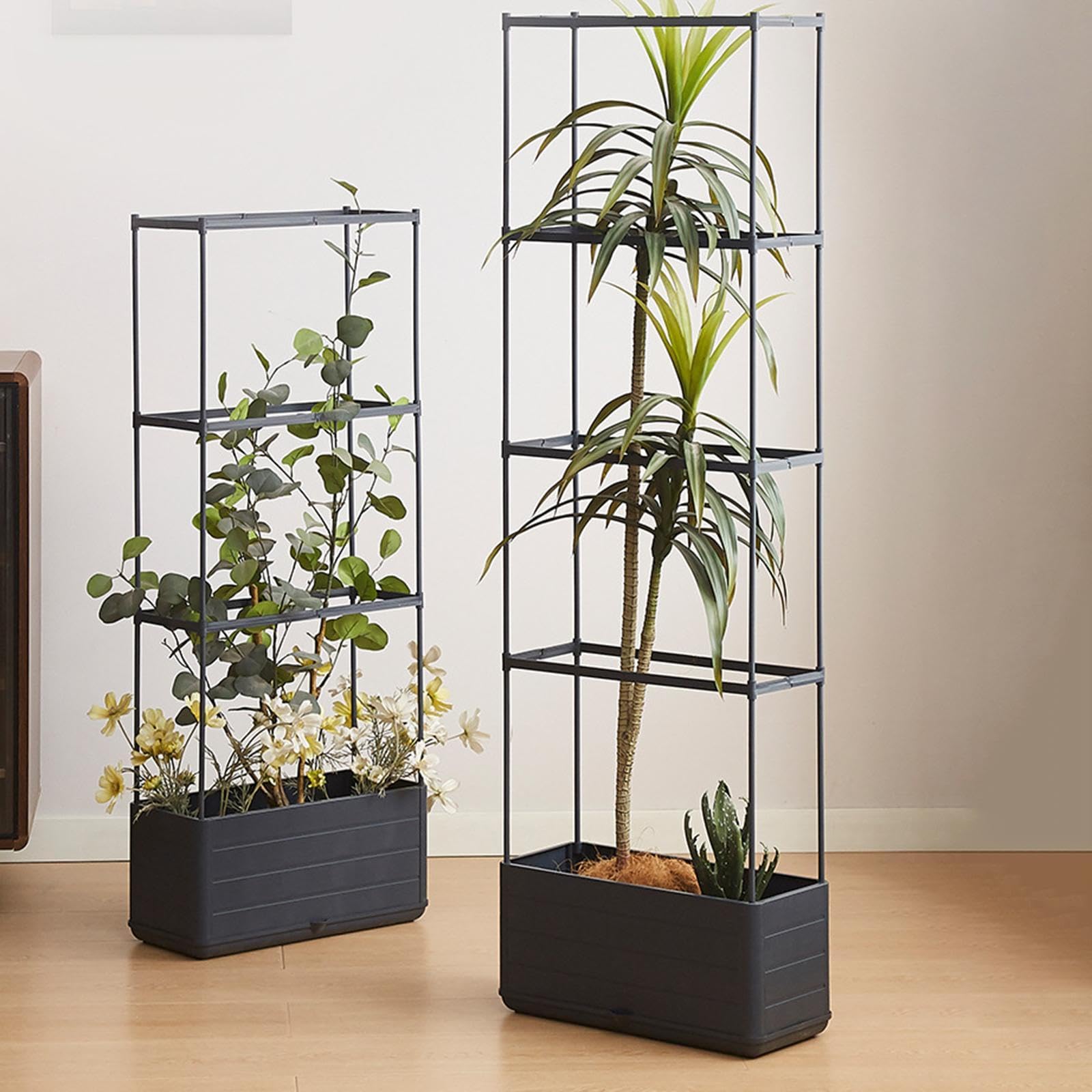 Jardinière Carré Potager Vertical Bac Profond Conteneur Auto-irrigant avec Matériau Résistant Au Soleil Adapté pour Tomates Poivrons, 3 Niveaux