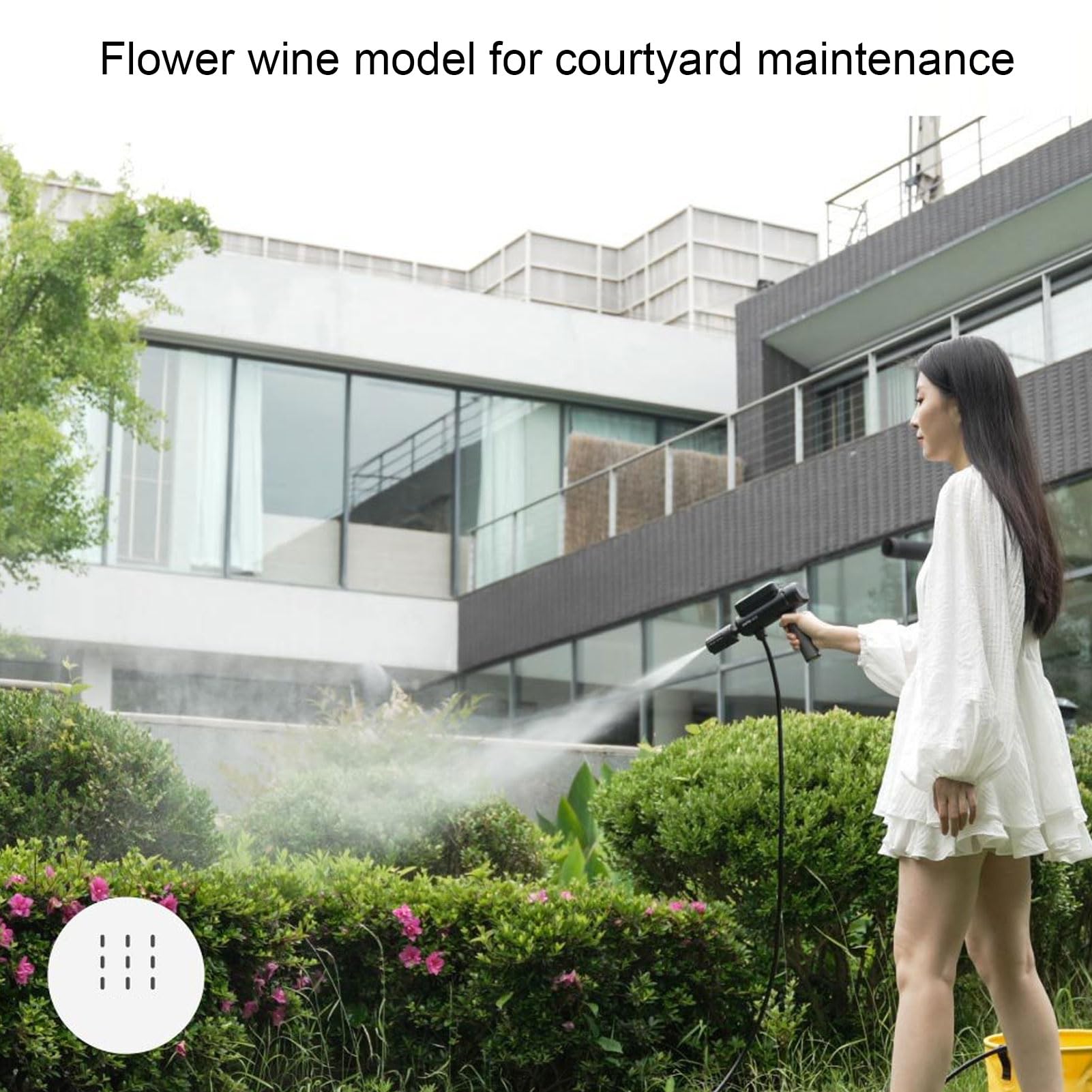ASHATA Hidrolimpiadora Portátil Inalámbrica Pequeña de 1,7 MPa con Cabezal Pulverizador de Espuma, Limpiadora de Coches a Batería para Limpieza de Vallas, Suelos y Jardines.