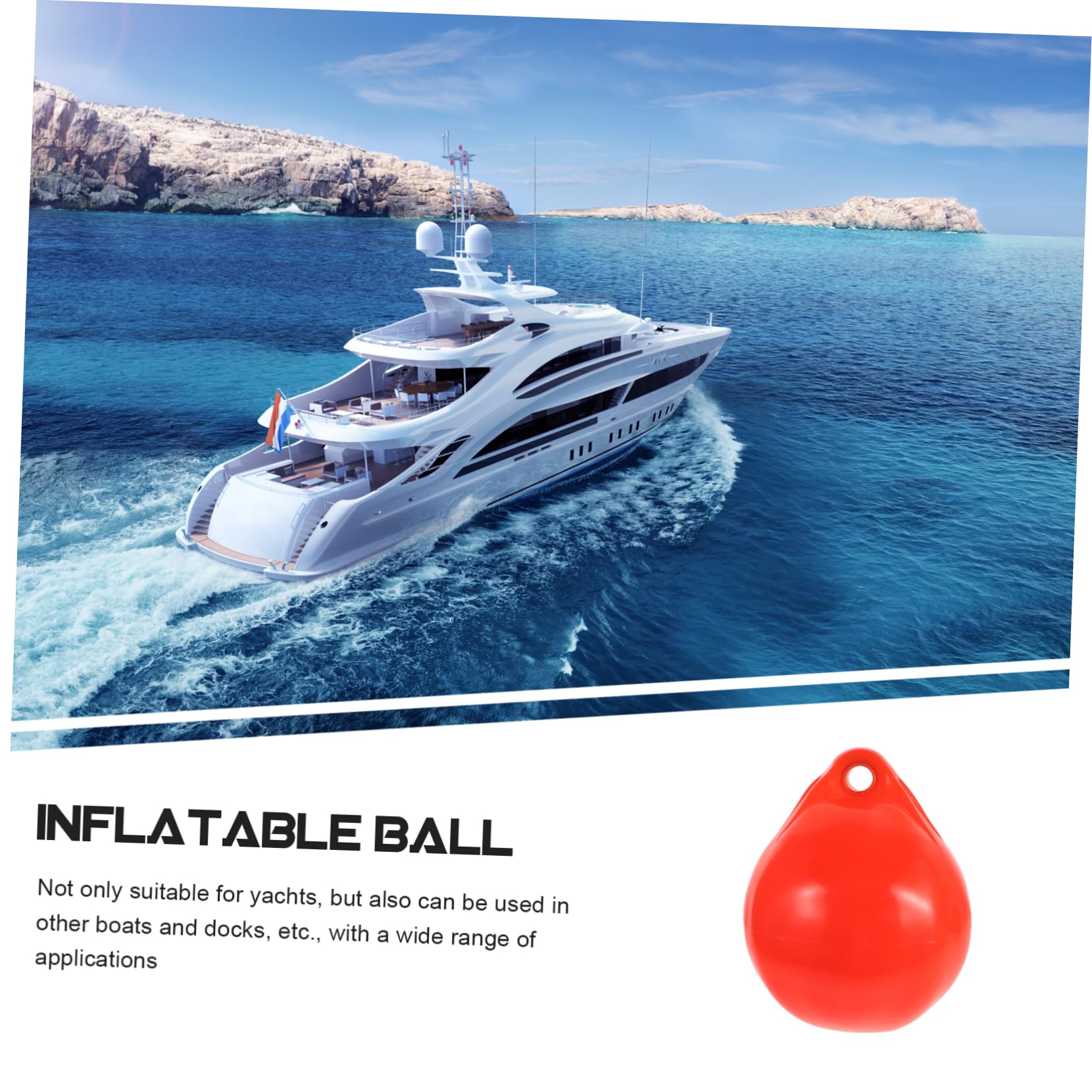 Kisangel Bootspuffer Zum Anlegen Aus PVC-Material Bootsanlegeschutzpolster Für Yachten Und Schnellboote Aufblasbarer Bootsanlegeball Für Kollisionsschutz Bootsanlegeausrüstung Mit Einfacher