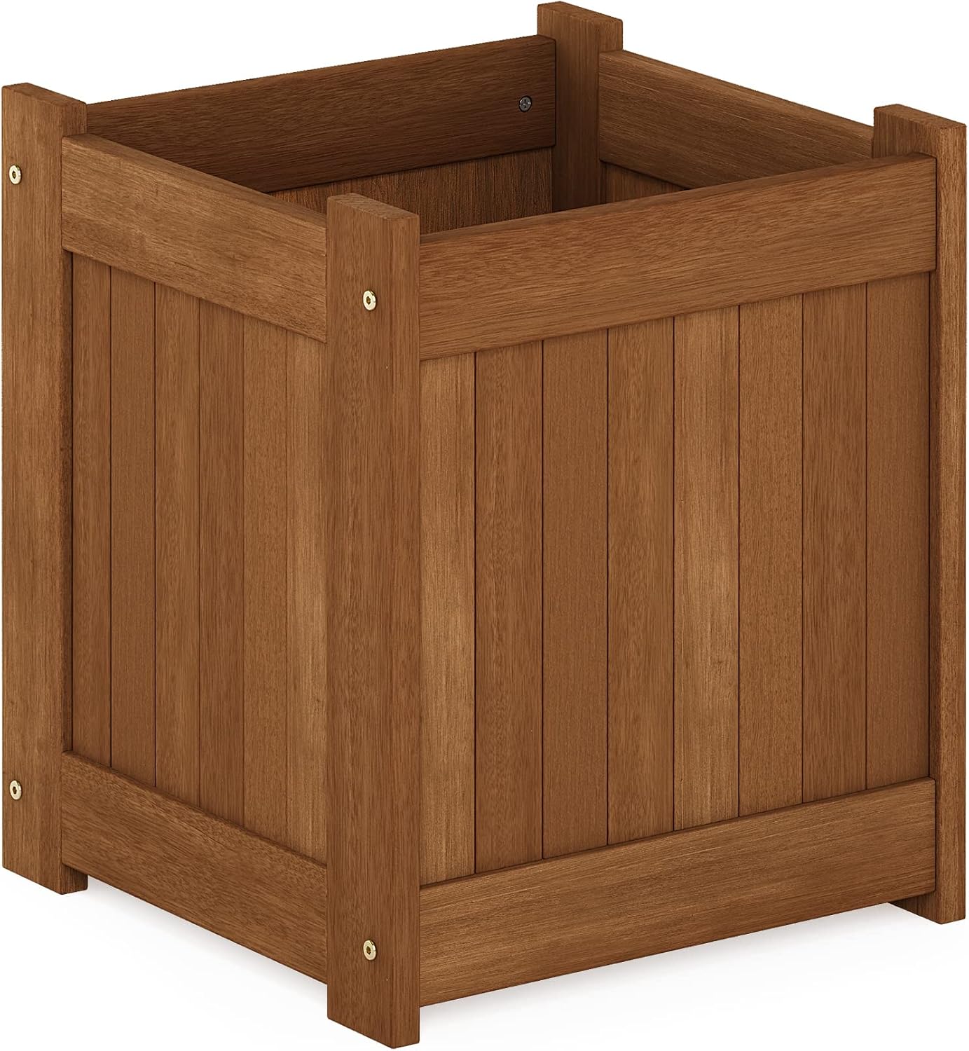 Furinno FG16450 Tioman Hardwood Flower Box, One-Pack, Natural