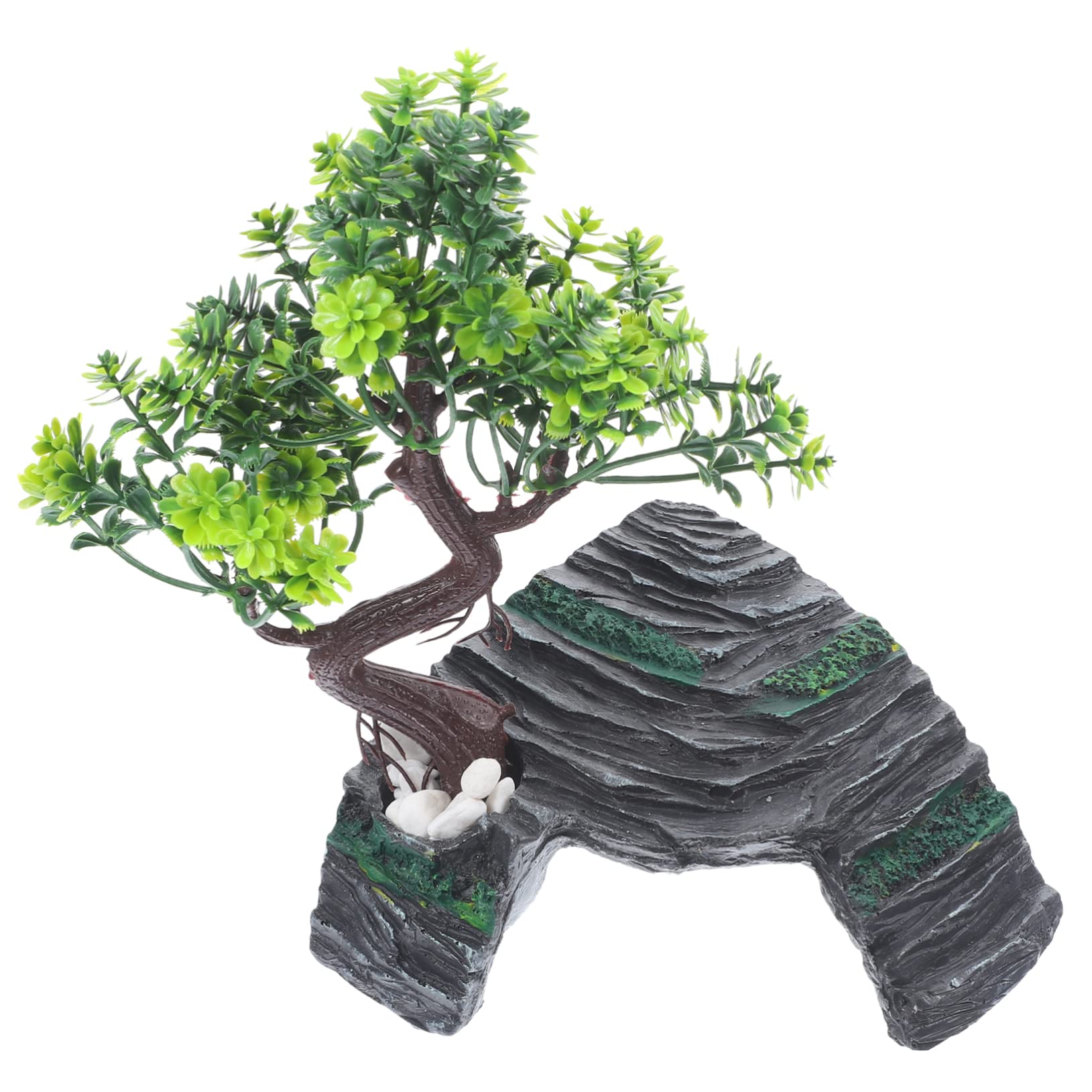 Toyvian Cachette pour Reptiles Résine Décor de Tronc pour Lézards Abri pour Terrariums