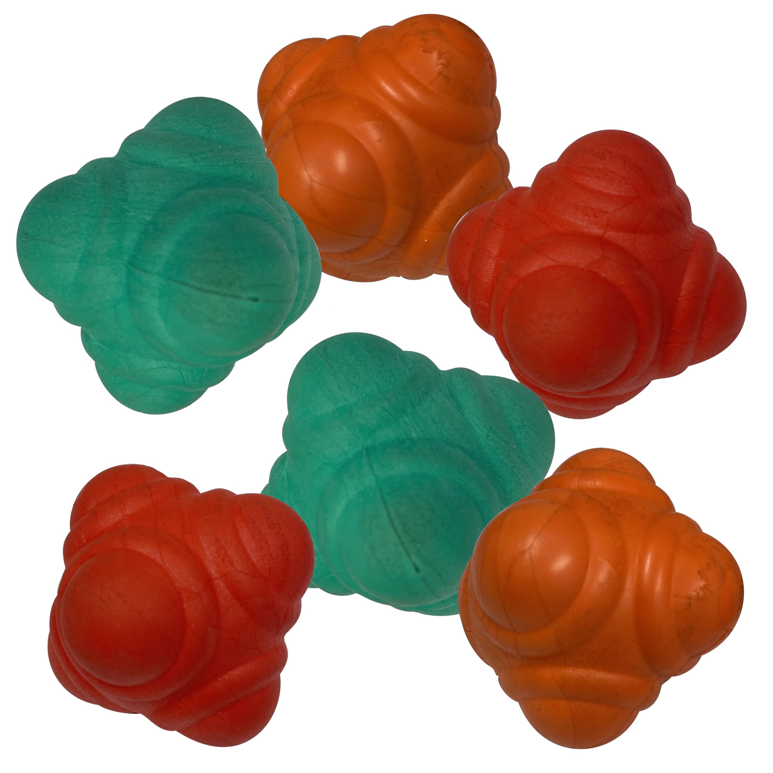 Sure Shot Crazy Reaction Balls for Agility Training – Red, Orange, Green – Improve Reflexes, Hand-Eye Coordination & Speed (Pack of 6)