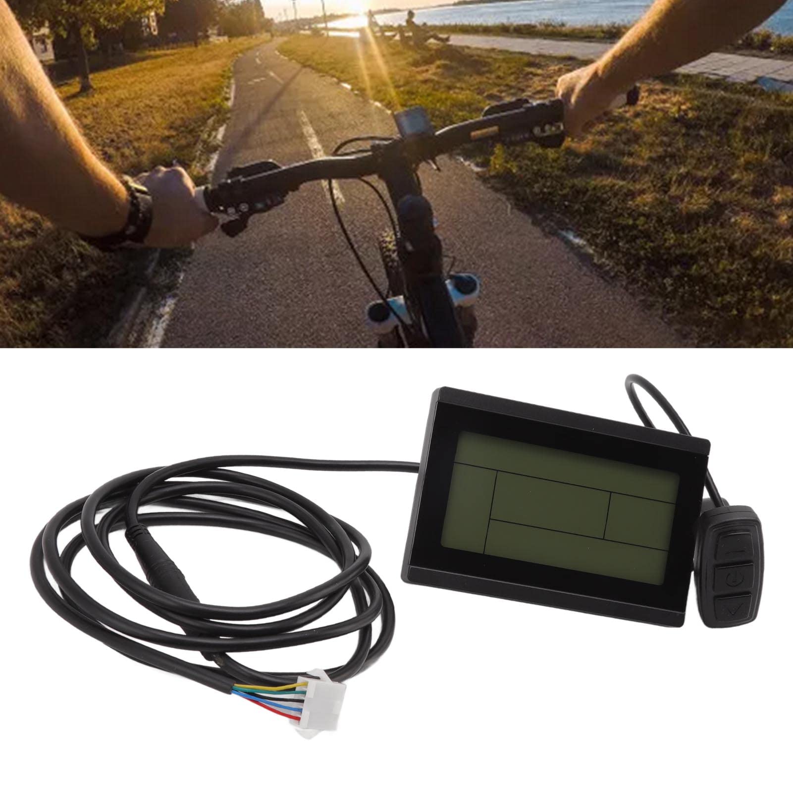 Buachois Display LCD contachilometri per bici elettrica 5 pin 24V 36V 48V