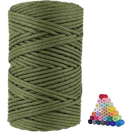 5mm x 110 Yards Green Macrame Cords