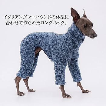 犬服　イタグレ服　半袖ボアロンパース bluedays_ig012op