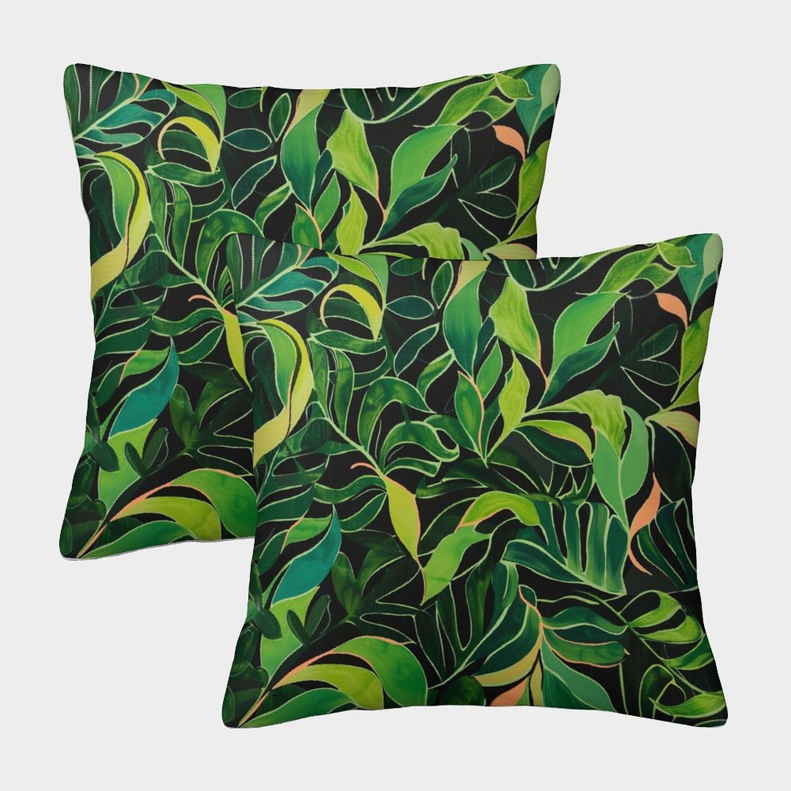kaiyun 2 Pack 3D Leaf Cushion 3D Soft Touch Pillowcase,sofa Chair Home Furnishings 50x50cm