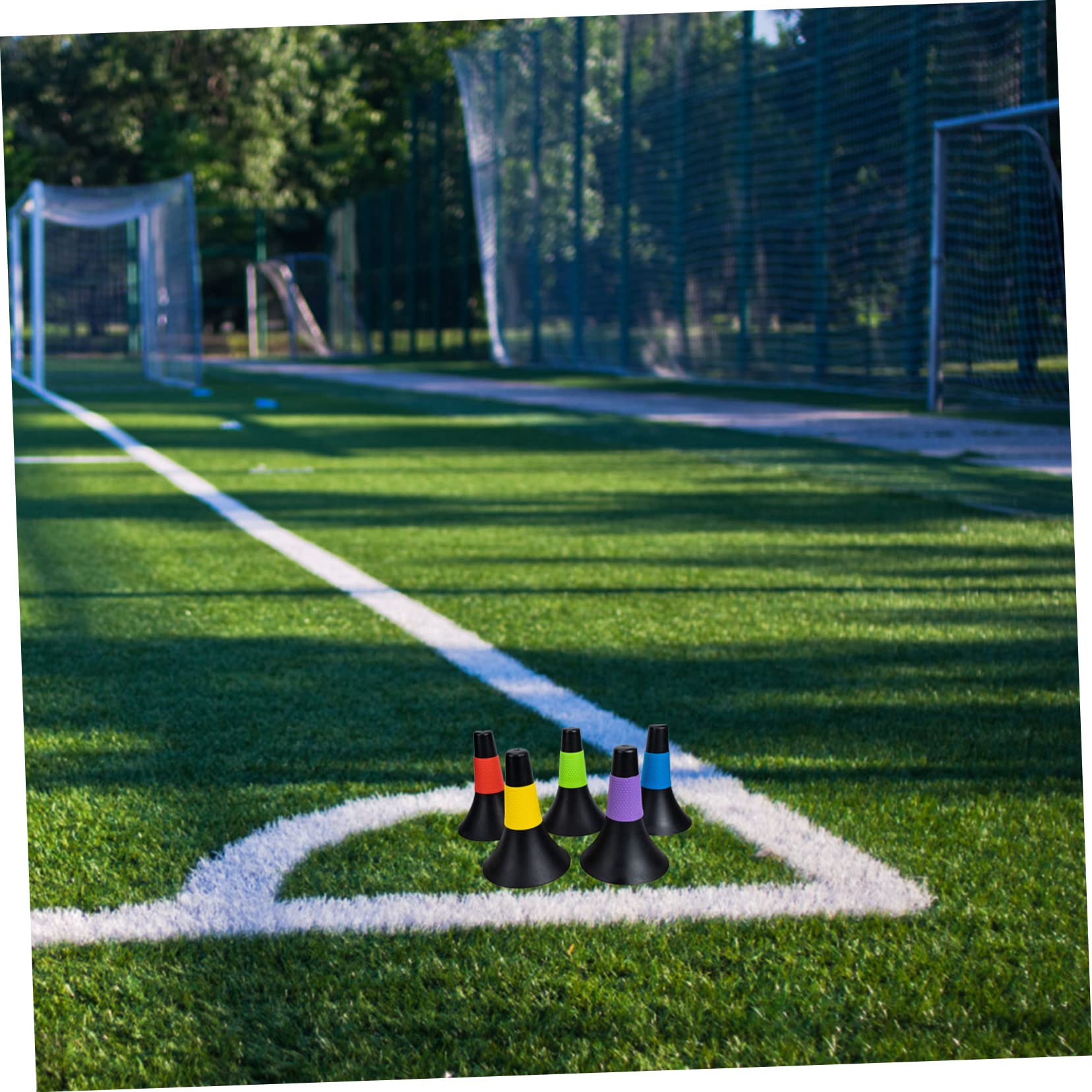 TOYANDONA 5 Pcs Conos de Agilidad para Obstáculos del Fútbol, Conos de Entrenamiento de Fútbol para Ejercicios al Aire Libre y Actividades Deportivas
