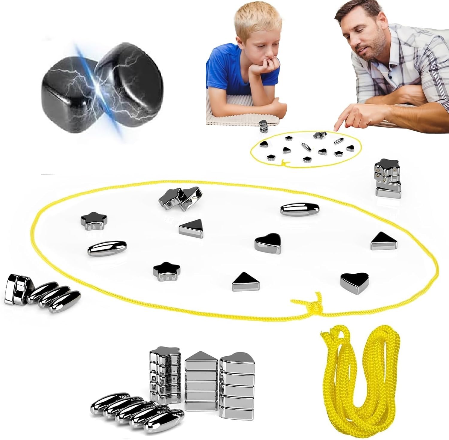 Sezoo 2024 New Magnetic Board Game Set - 24 Magnets Set | Fun Table Top Magnetic Chess Game | Magnet Chess Cluster Game for Kids and Adult Board Games Toy [24 Assorted Magnets] (B0D7ZMQKQ9) Amazon Price History, Amazon Price Tracker