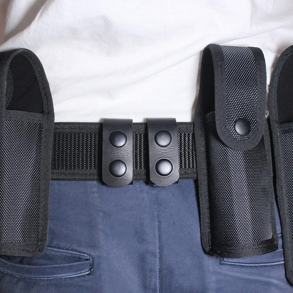 DONGKER Belt Keeper PU,Doppio Snaps Belt Keeper Cintura Tattica Fermo per 2"-2.5" Cinture di Sicurezza Larghe Accessori per Equipaggiamento Militare della Polizia