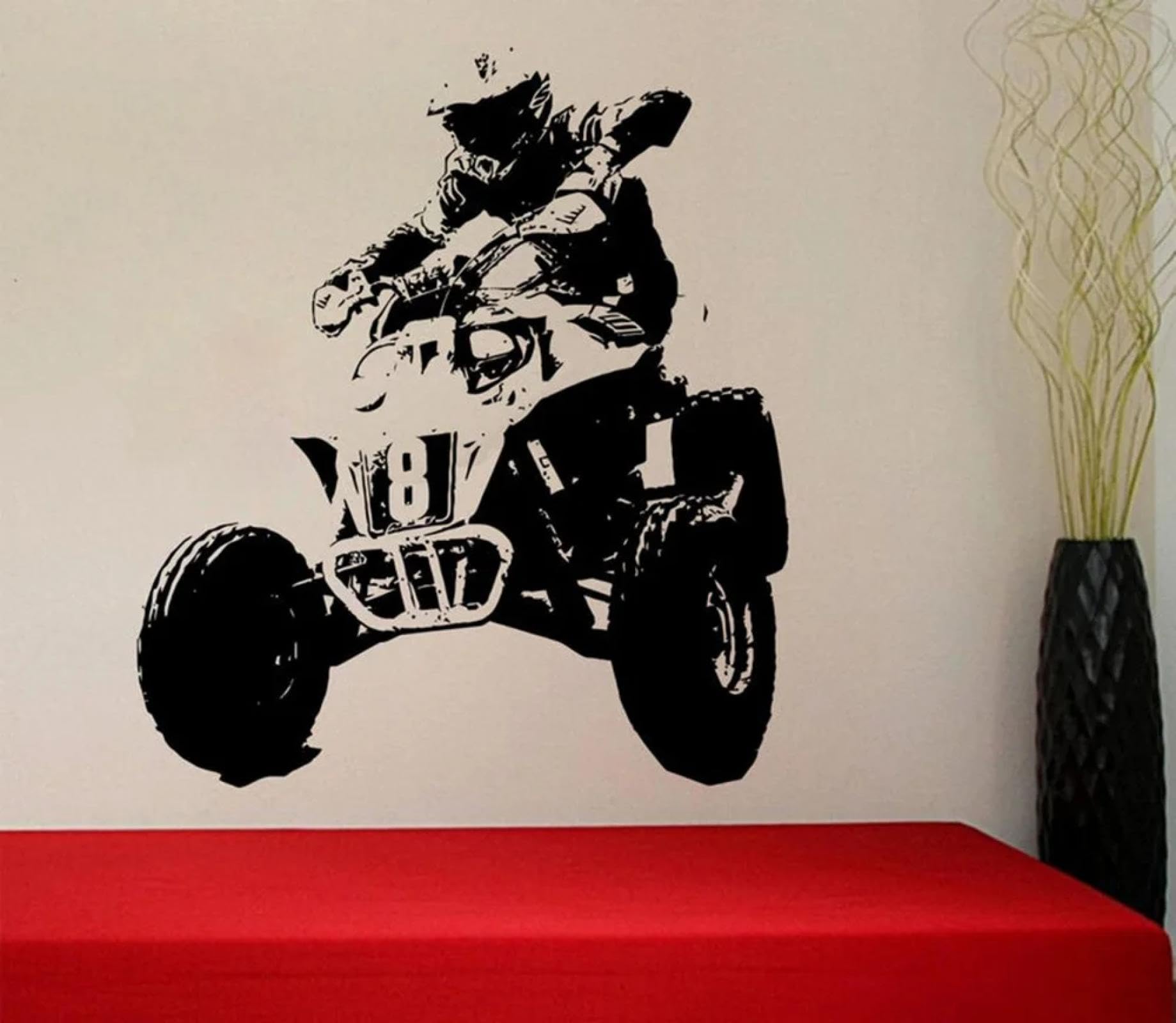 WEIMEIJIE Motocross Rider wall Stickers for Boys' Rooms, Children's Rooms, and bedrooms; Extreme Sports Vinyl wall Stickers.