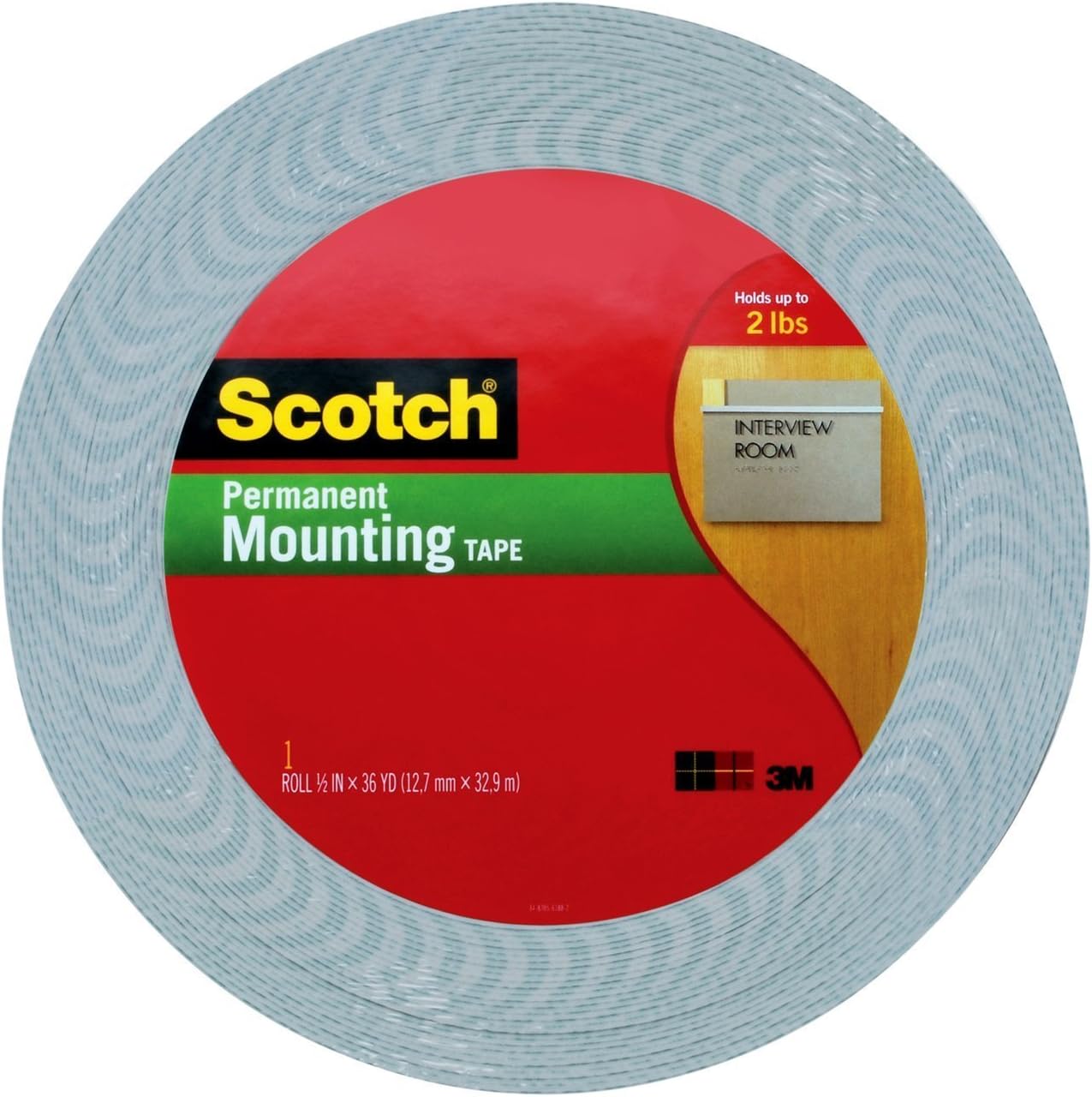 3M Double Coated Urethane Foam Tape 4016, Off White, 3/4 in x 36 yd, 62 mil, 1 Roll