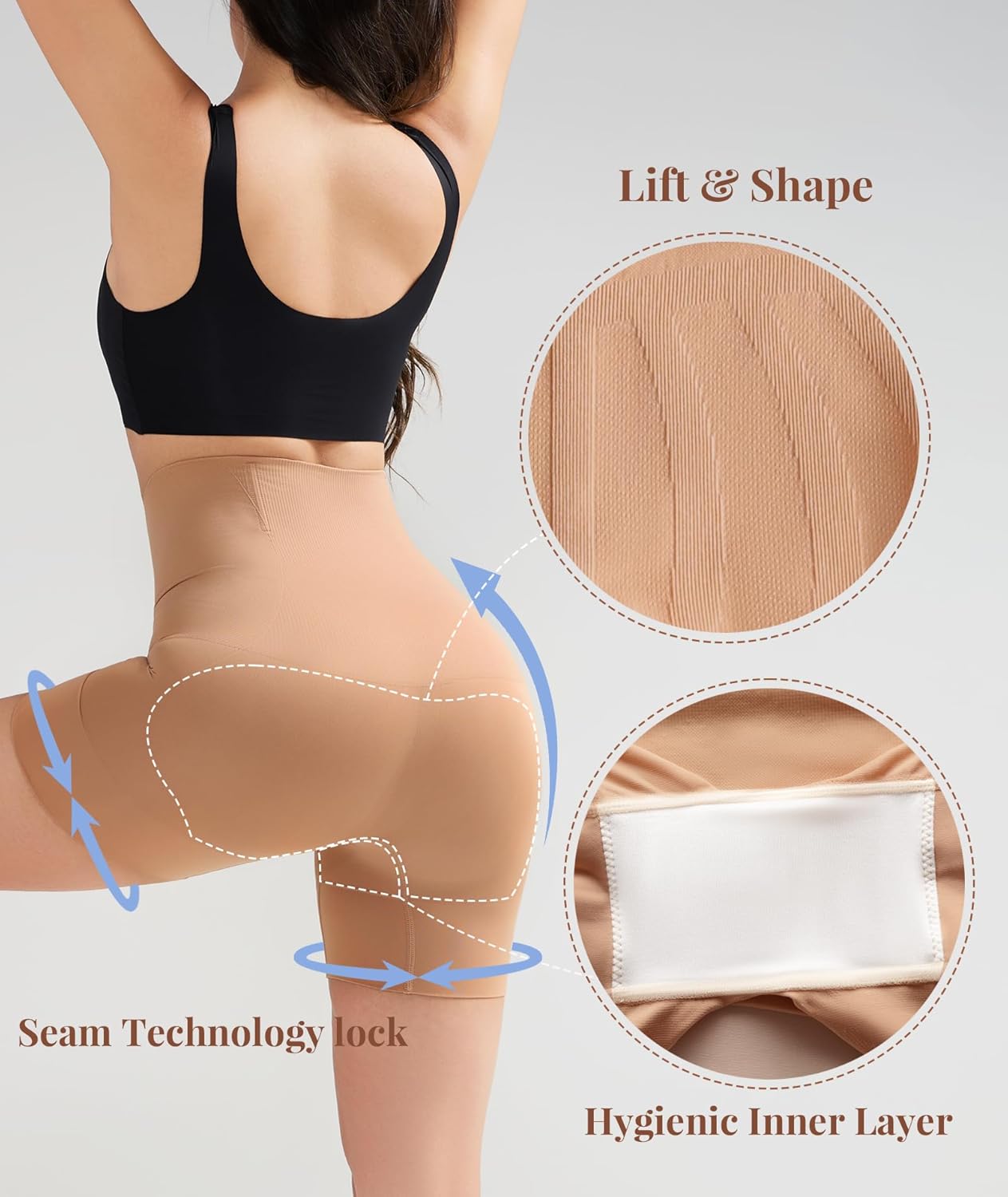 Tummy Control Shapewear for Women,Seamless High Waist Underwear, Faja Body Shaper Panties, Thigh Slimming Shorts - Image 7