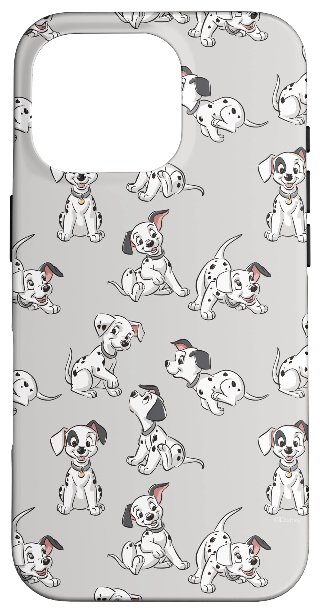 Disney Classic 101 Dalmatians Puppies Soft Grey Case for iPhone 16 Pro