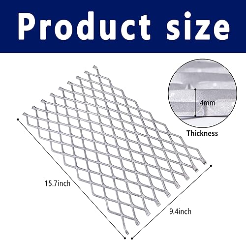 Miniatura 2 de Retenedor de brasas de rejilla de chimenea 157 x 94 pulgadas malla de acero para chimenea retenedor de brasas de metal para uso en rejillas de