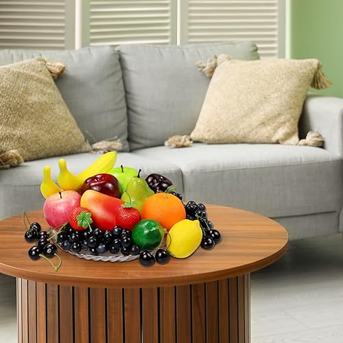 Miniatura 4 de Paquete de frutas artificiales, frutas falsas para decoración del hogar, juego de frutas de simulación, decoración de fiesta de Navidad, modelo de