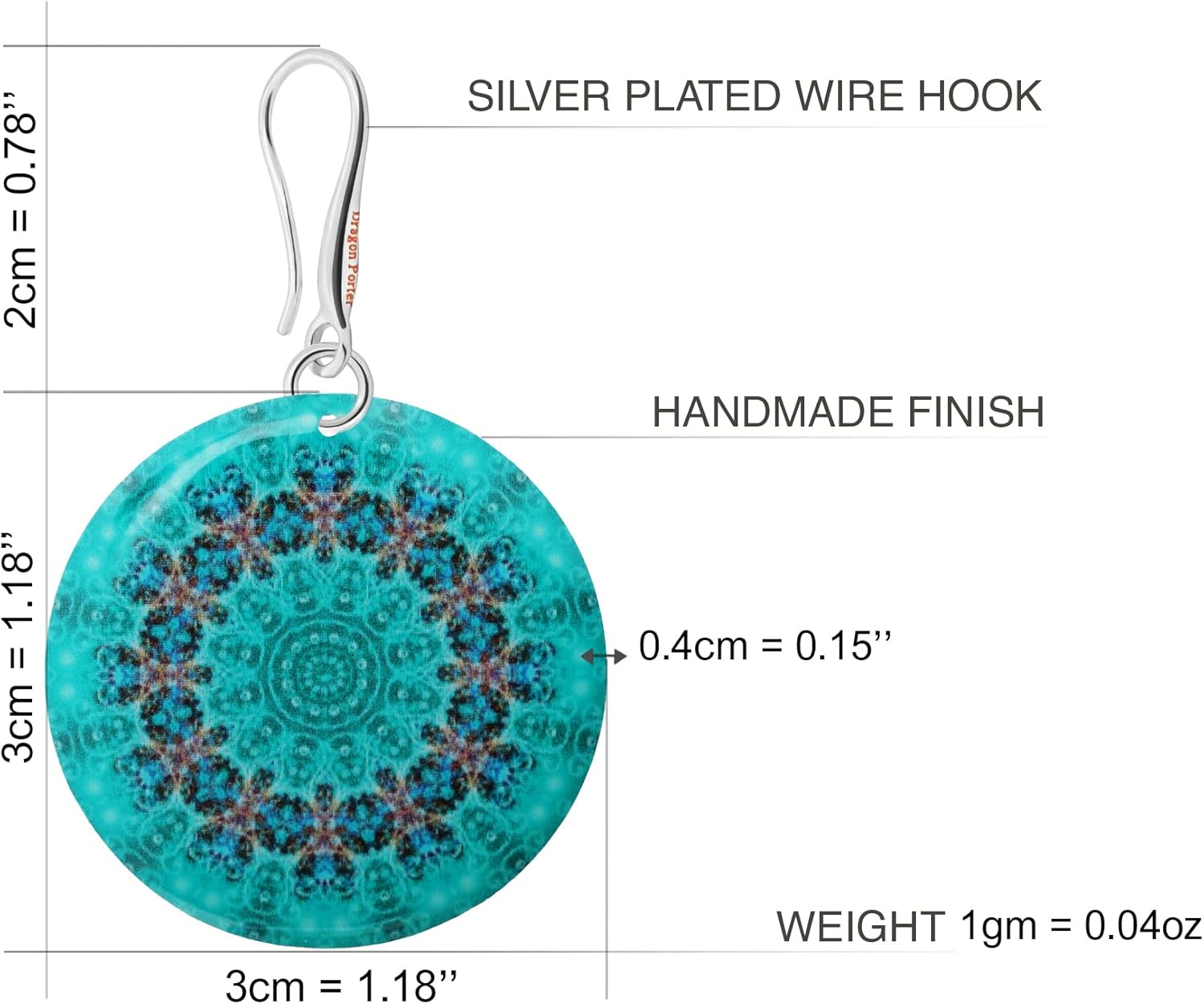 Boho Mandala Dangle Earrings for Women, Bold Statement Jewelry
