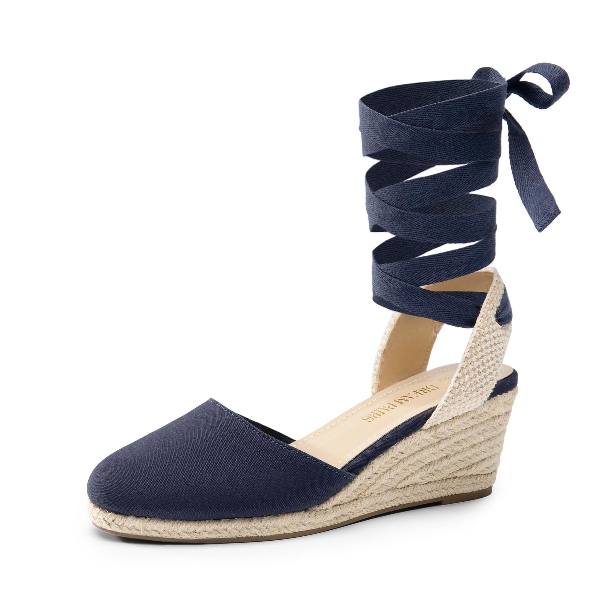 DREAM PAIRS Womens Espadrilles Dressy Platform Sandals Slip on Elastic  Ankle Strap Wedges Sandals