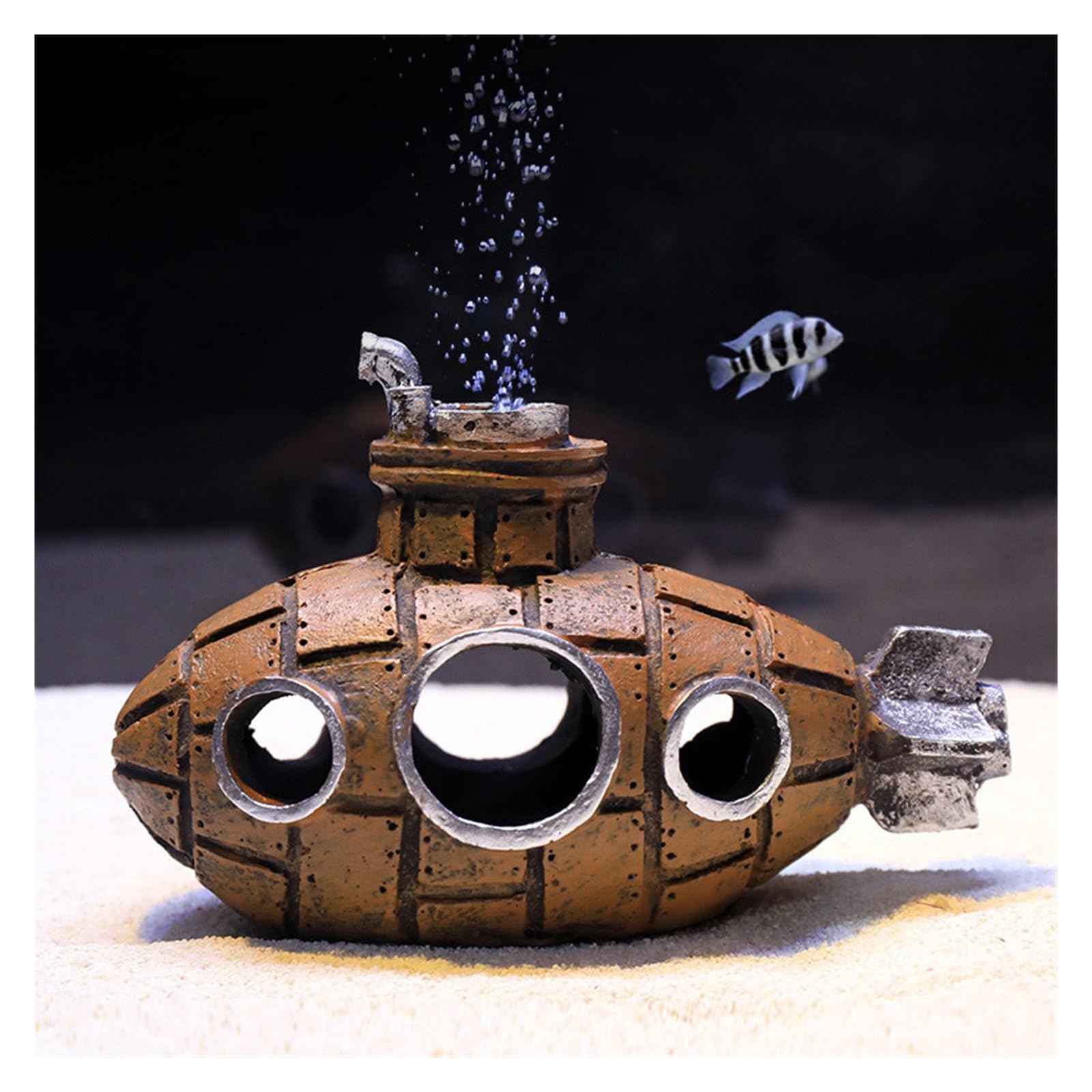 AYWTIUN aquarium ornaments Creative Castle Shape Fish Tank Ornaments Decoration Landscaping Resin Rockery Aquarium Home Craft