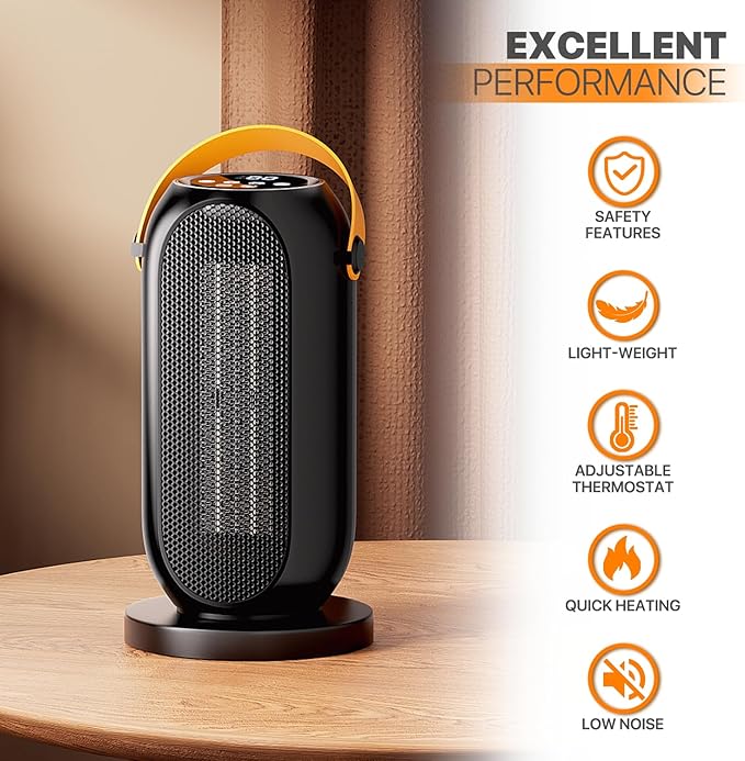 Calefactor Eléctrico Portátil Cerámico PTC 1200W miniatura 12