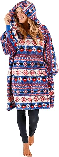 Miniatura 6 de Catalonia Classic Manta de gran tamaño con capucha de felpa, regalo para mujeres, hombres, novia y mamá