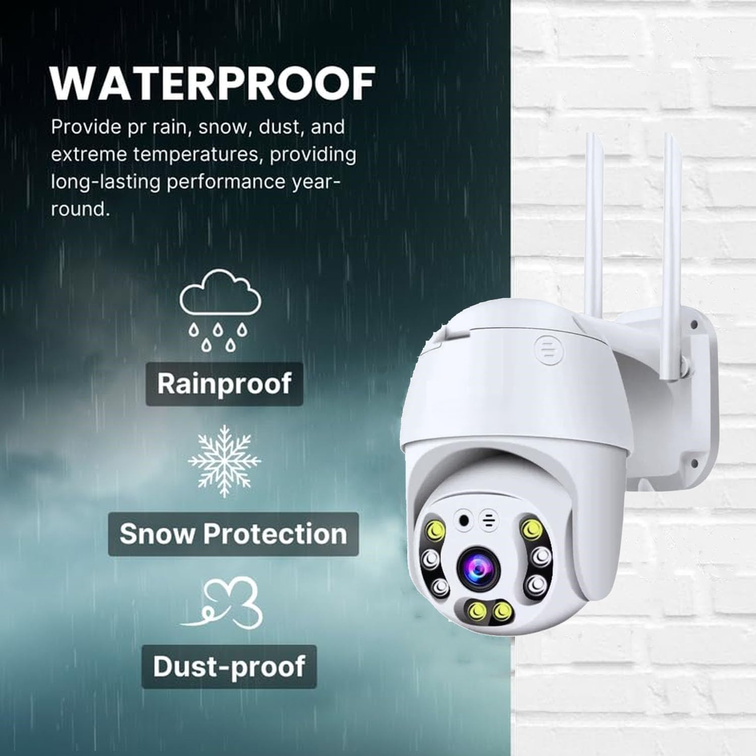 TP Plus 5MP Outdoor Smart WiFi Wireless IP CCTV Security Camera | Colored Light Vision | 2-Way Audio | Motion Track | Cruise Mode | Support 128 GB Micro SD Card Slot (Dome Camera K-803) - Image 6 thumbnail