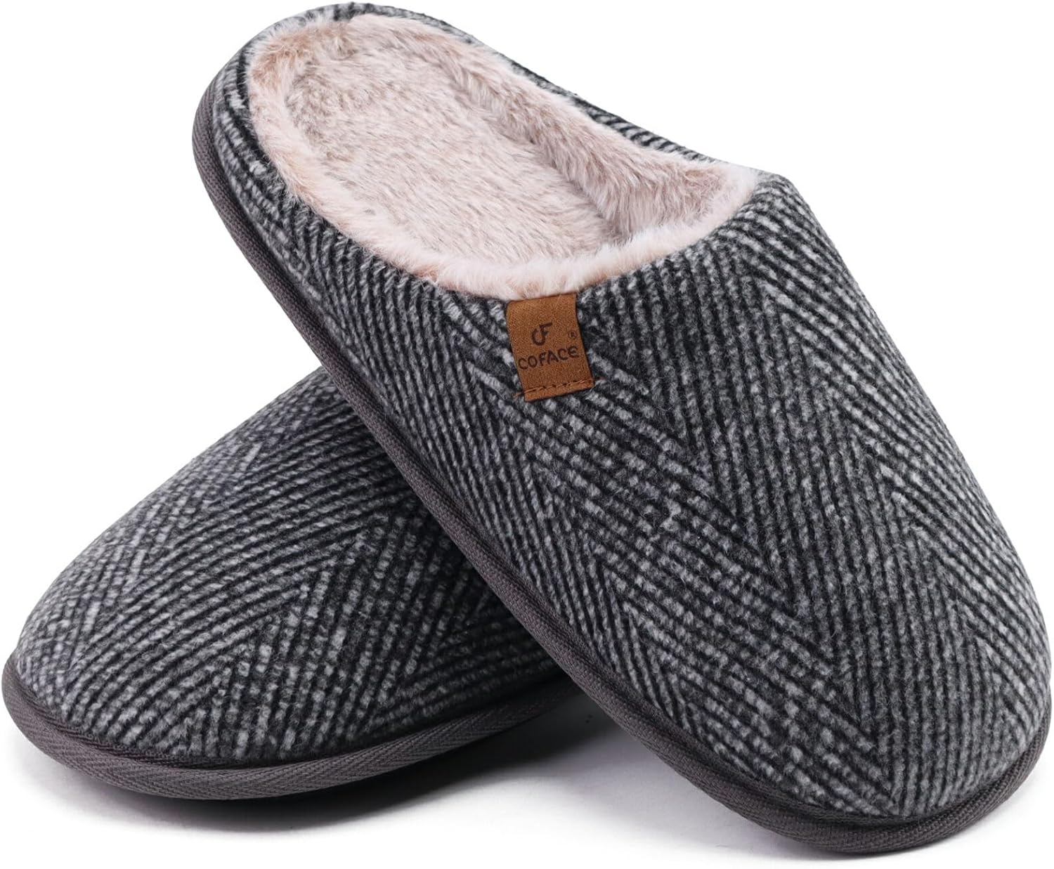 COFACE Mens Cozy Memory Foam Scuff Slippers Casual Slip On Warm House Shoes Indoor/Outdoor Sandal Slippers With Arch Support Rubber Sole Size 7-15 - Image 8