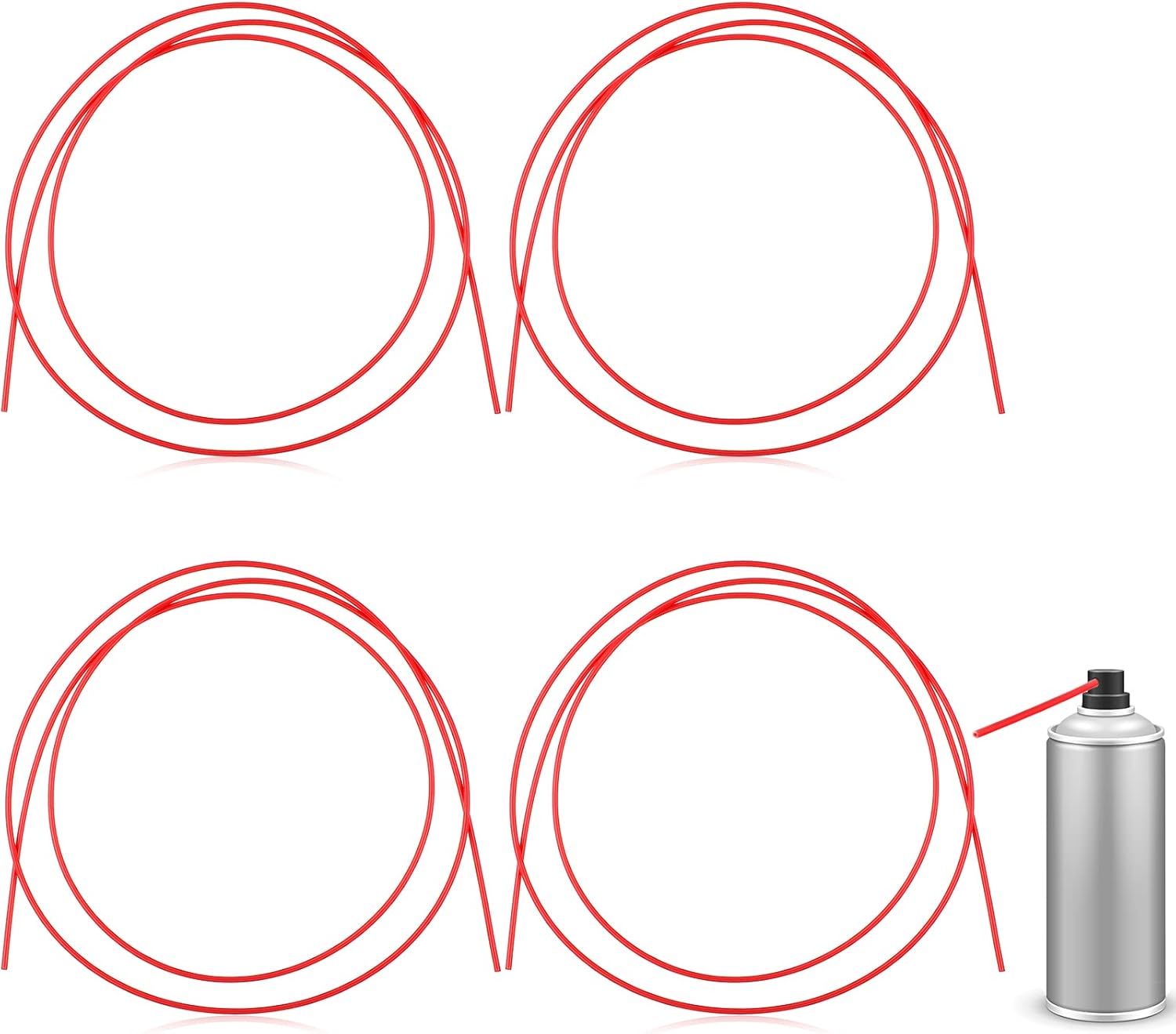 Spray Can Nozzle Replacement Long Straws Flexible Plastic Extension