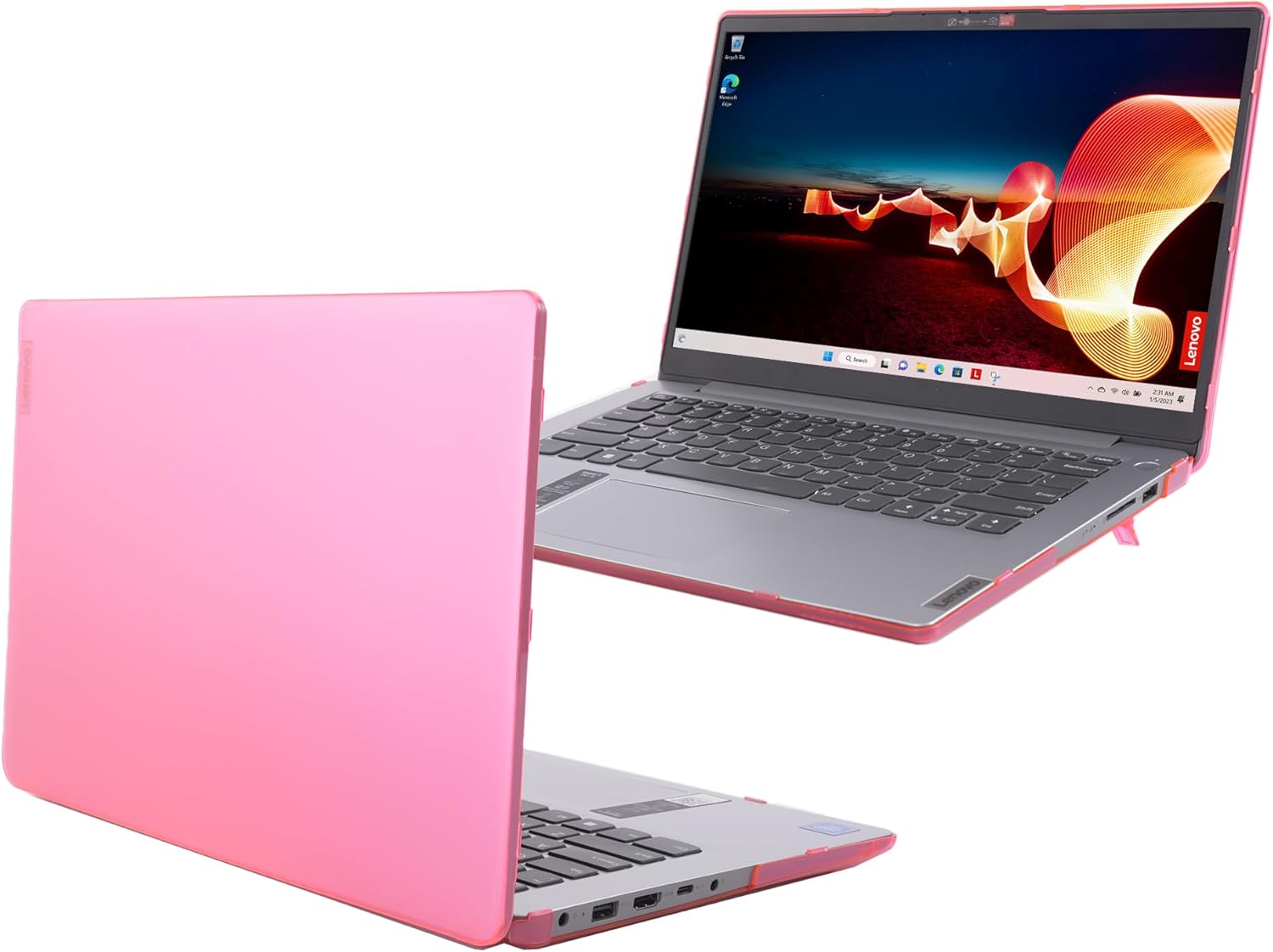 mCover Case Compatible ONLY for 2022-2024 14" Lenovo IdeaPad 1 Series(14ADA7 / 14ALC7 / 14AMN7 / 14IAU7 / 14IGL7 / 14IJL7) 14-inch Windows Laptops (NOT Fitting Any Other Models)- Pink