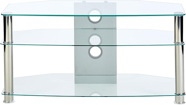MMT WIL - CL1000 Clear Glass TV Stand - Suits 32 to 47 inch LCD LED 3D plasma flat screen televisions - 1000mm wide