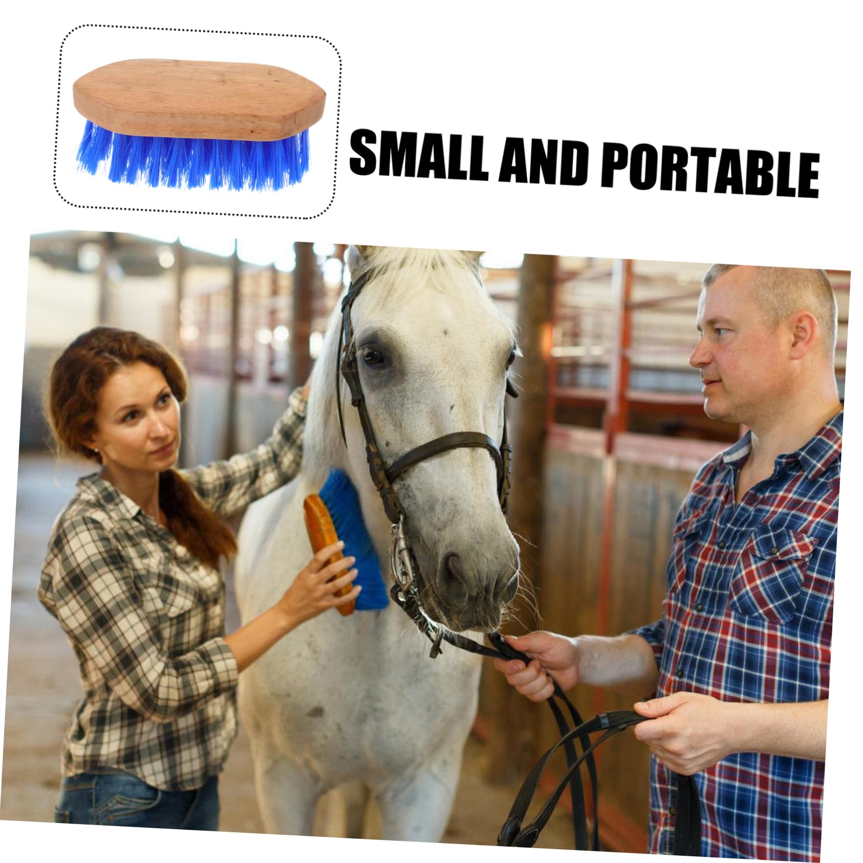 Gatuida 5piezas Cepillo De Limpieza Para Caballos Cerdas Rígidas y Mango Antideslizante Herramienta De Cuidado y Belleza Para Caballos y Animales Para Azul