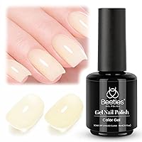 Vista 44 de Beetles Esmalte de uñas en gel, 1 unidad de 15 ml/0.5 oz, color natural, esmalte de uñas en gel neutro, color durazno (Peach), esmalte translúcido