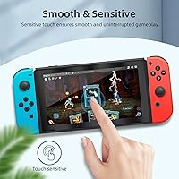 Vista 4 de Paquete de 2 protectores de pantalla de vidrio templado con borde negro para Switch Model 2017 [6.2 pulgadas], transparente HD, antiarañazos