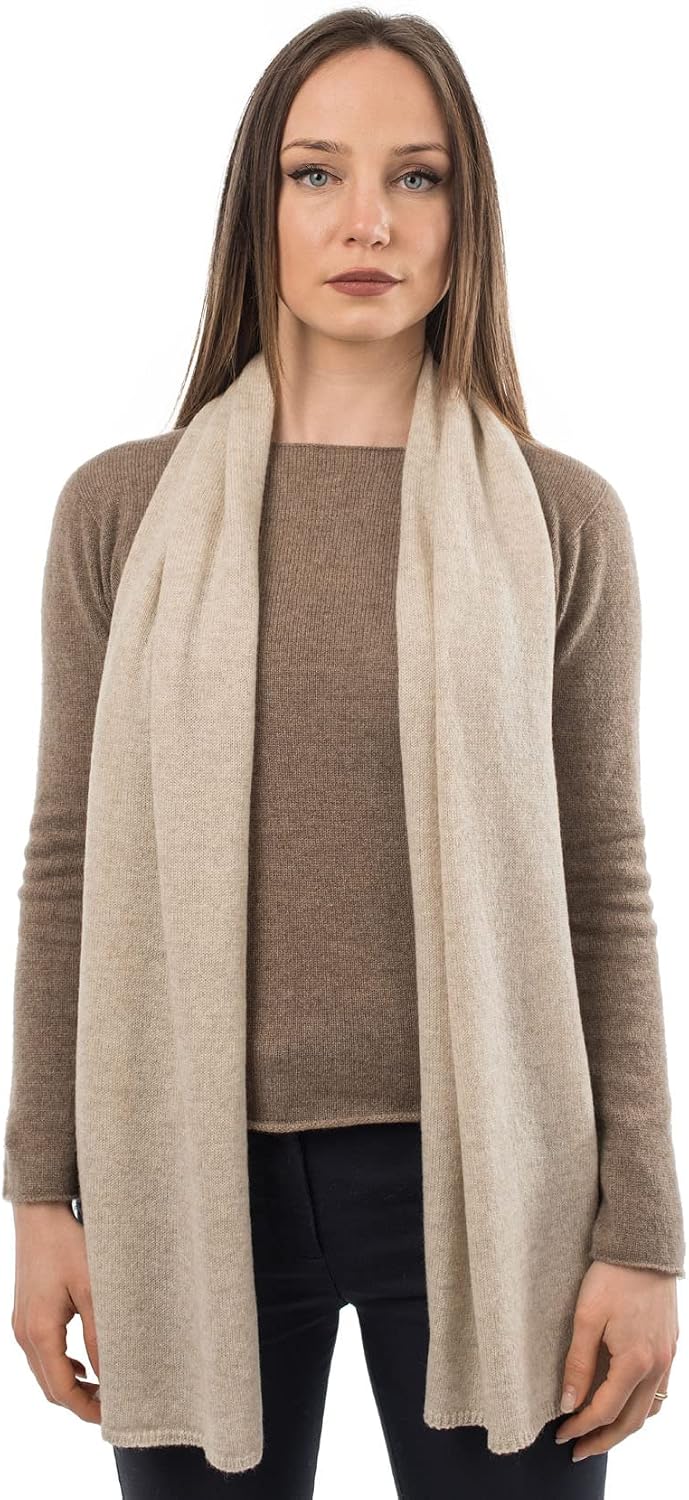 DALLE PIANE CASHMERE - Écharpe 100% cachemire - Made in Italy - Femme/Homme, Couleur: Beige, Taille unique — image 2