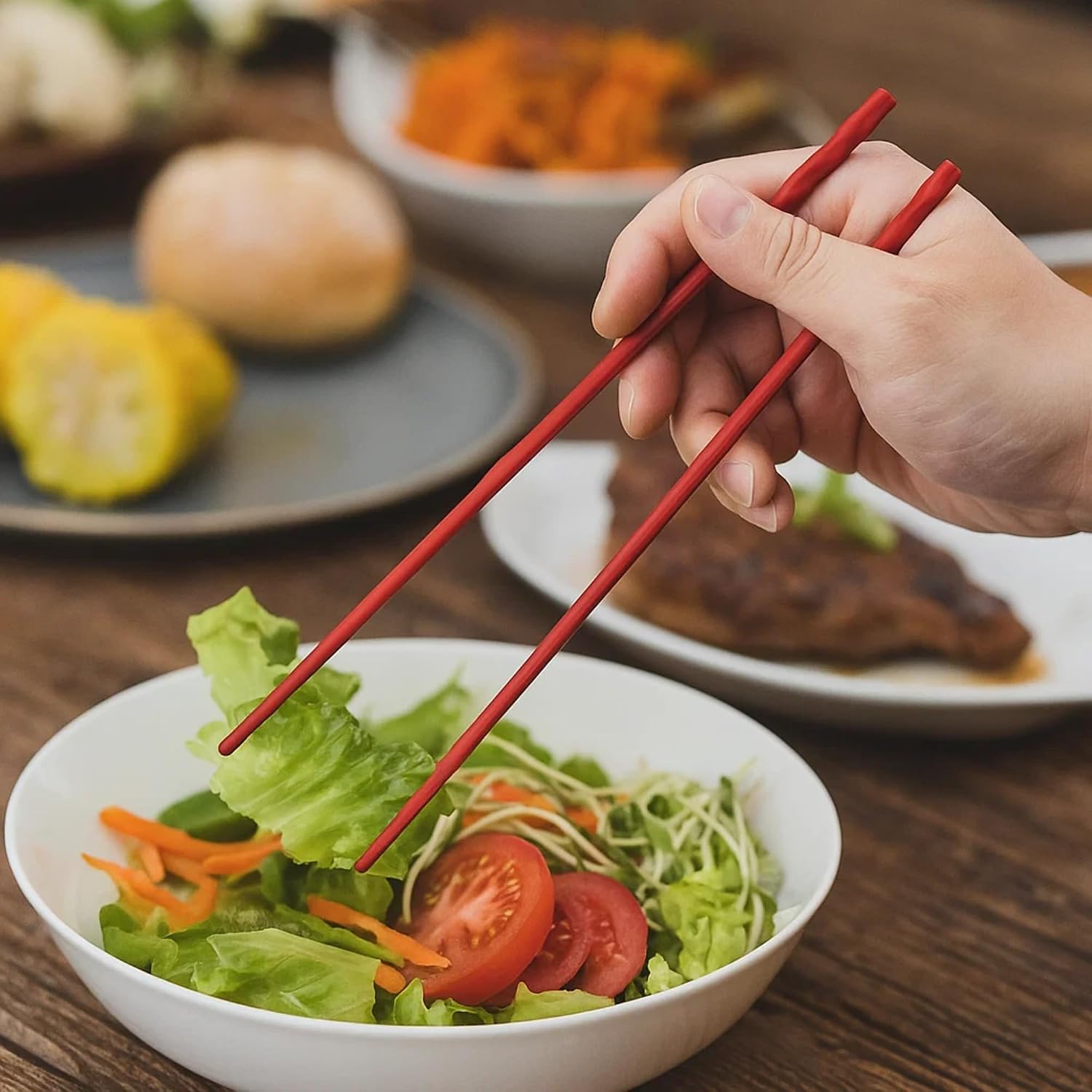 シリコン製ロング箸 | 料理 | サービング。