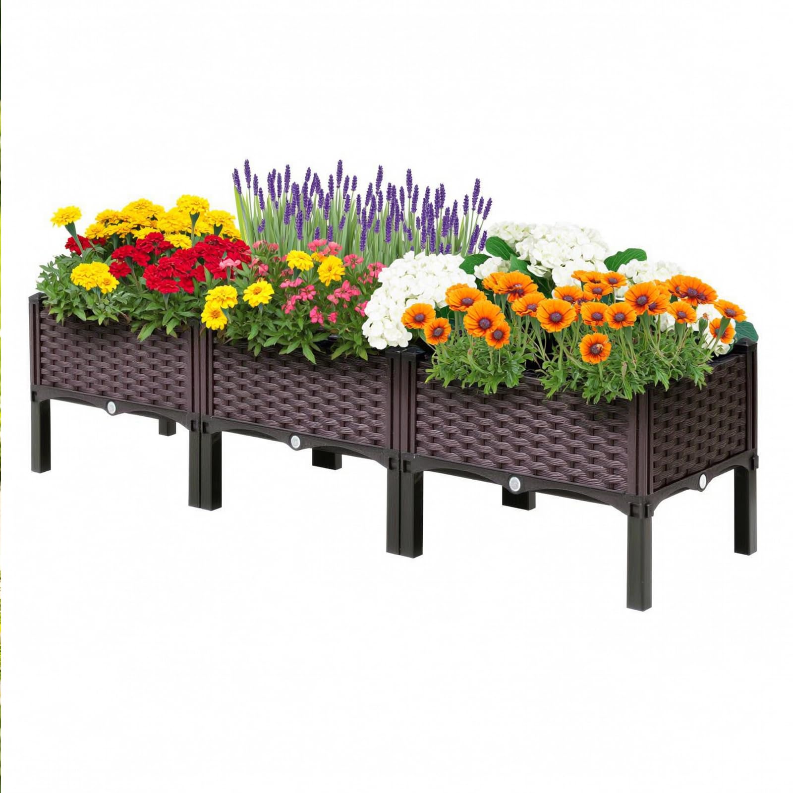 Raised Garden Bed Self Watering, 116cm Elevated Planter Box Plant Container
