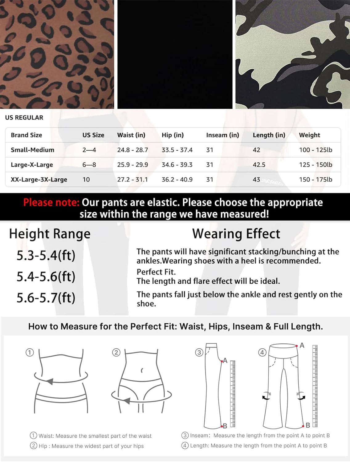 High Waisted Tummy Control Flare Leggings for Women Black Thermal Bootcut Yoga Pants Casual Sweatpants with Pockets - Image 4