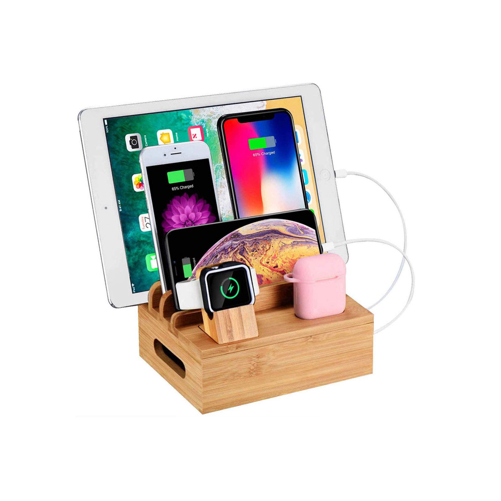 Amazon.co.jp: 1個 充電スタンド 7台同時充電 卓上コードまとめる