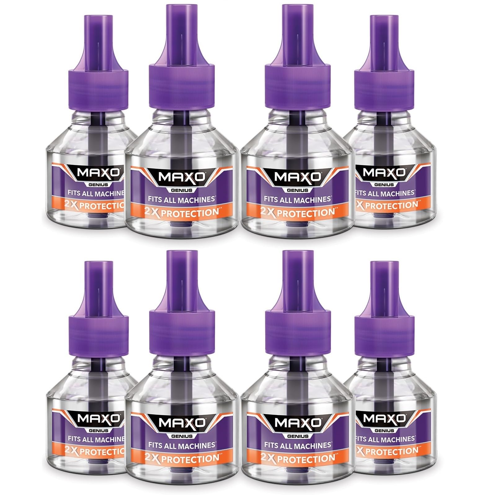 Maxo Mosquito Liquid Vapouriser A Grade Refill Pack, Fits in All Machine, 45ml Pack of (8)