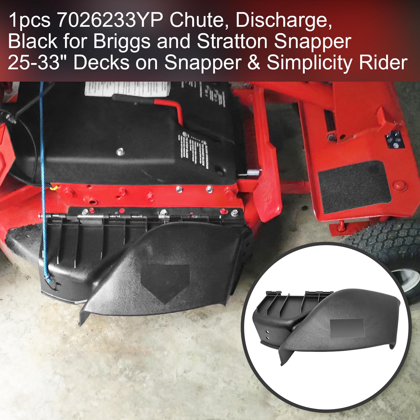Amazon.com : deawater 1pcs 7026233YP Chute, Discharge, Black for