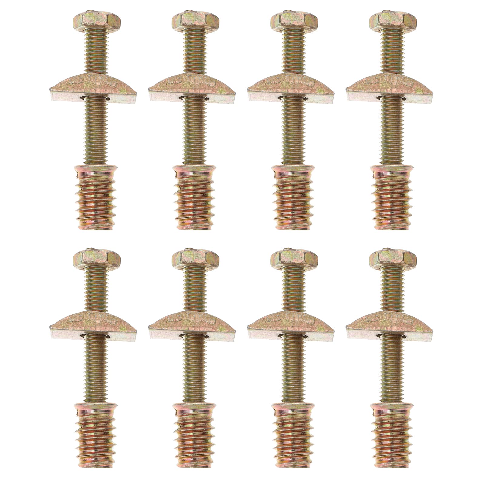 8 Sets Bed Board Connector Bed Frame Parts Crib Hardwares Kit Bed Replacement Parts Bed Hardwares Bed Frame Bolts Bed Frame Hardwares Carriage Bolts Bed Frame Nuts Bed Parts