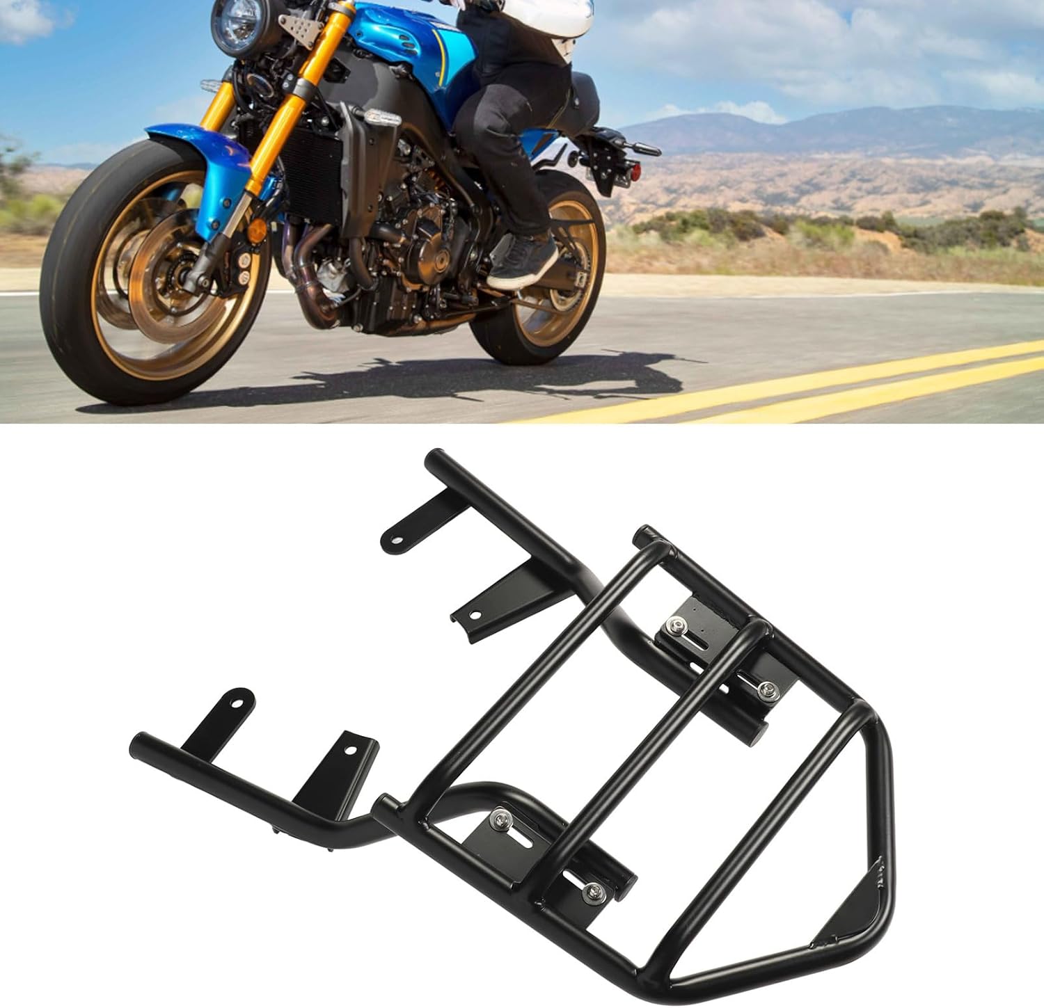 Motorcycle Rear Seat Luggage Storage Rack, Trunk Luggage Rack Rail, Versatile Cargo Carrier Support Holder for Xsr900 2022 to 2023