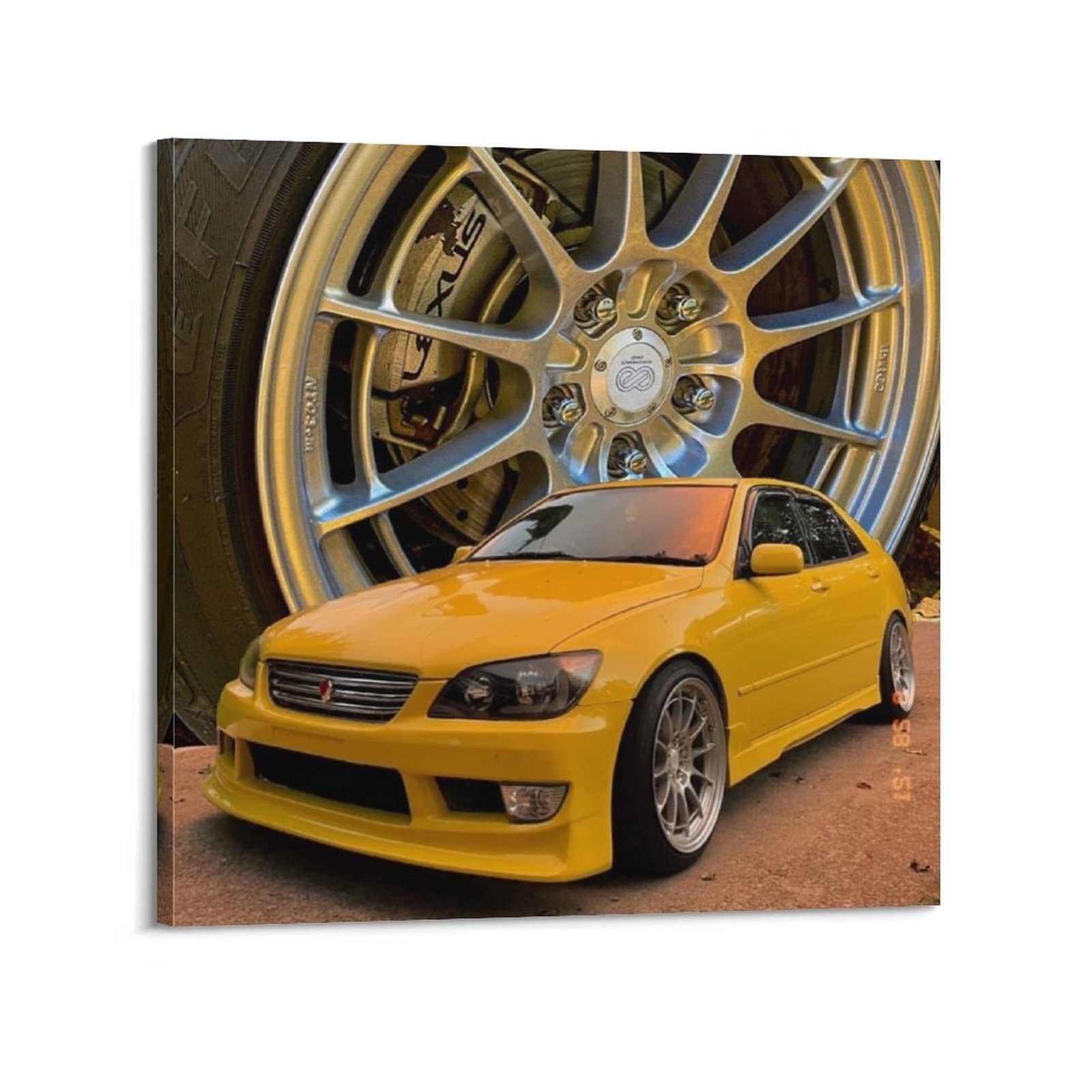 Cete Frame-Style Jdm Sport Car Poster For Lexus Is200 Racing Car Supercar Decorative Painting Canvas Wall And Art Picture Family Bedroom Decor 12X12inch(30X30cm)