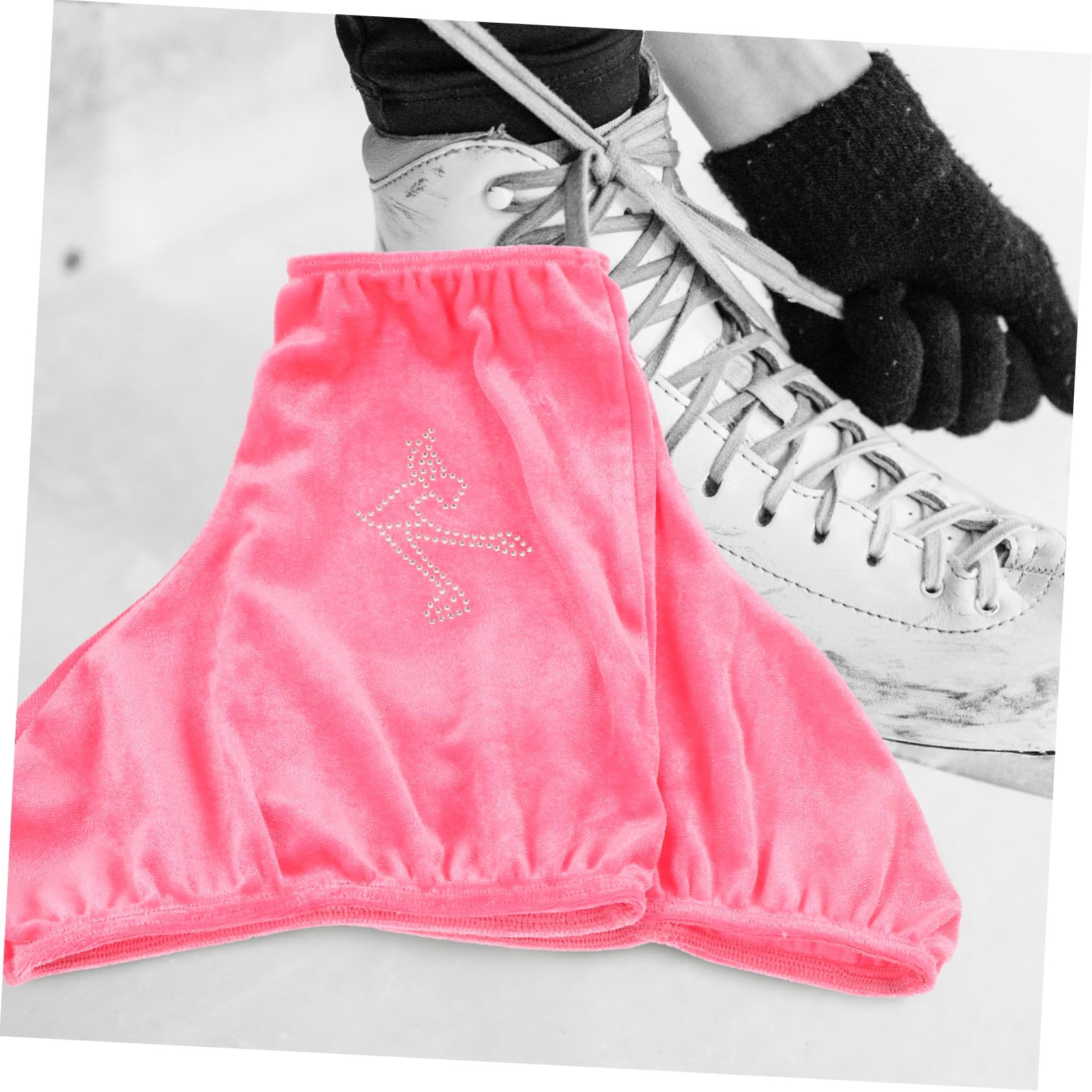 Fundas para Patines de Hielo Cubiertas Protectoras Rosa Poliéster