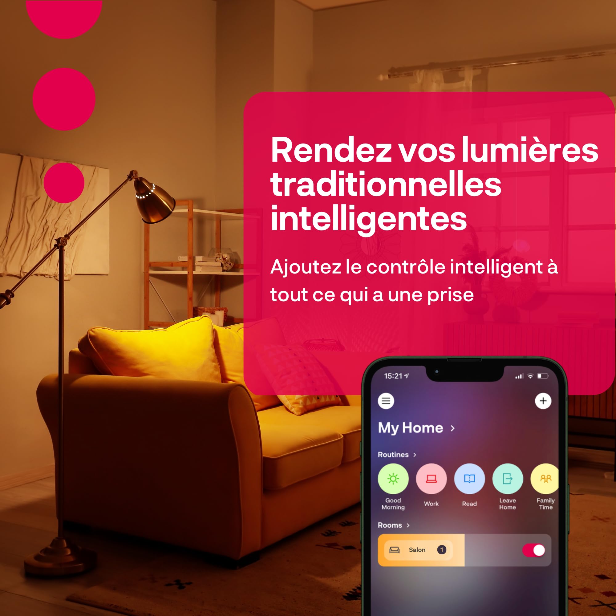 Innr Prise Connectée Zigbee, Fonctionne avec Hue*, Home Assistant et SmartThings, Répéteur Zigbee, Prise Alexa avec Contrôle de l'énergie, Smart Plug, 2 pièces