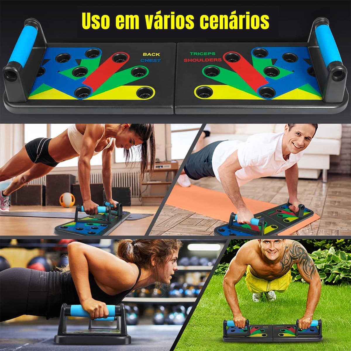 Prancha push up, suporte multifuncional para flexões